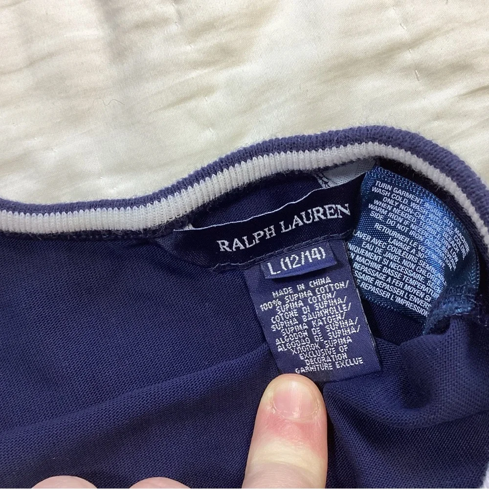 Girls Ralph‎ Lauren Logo Tank Dress Supima Navy Large 12/14